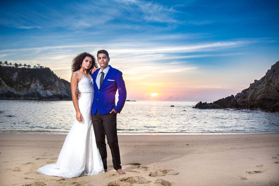 Su boda en la playa