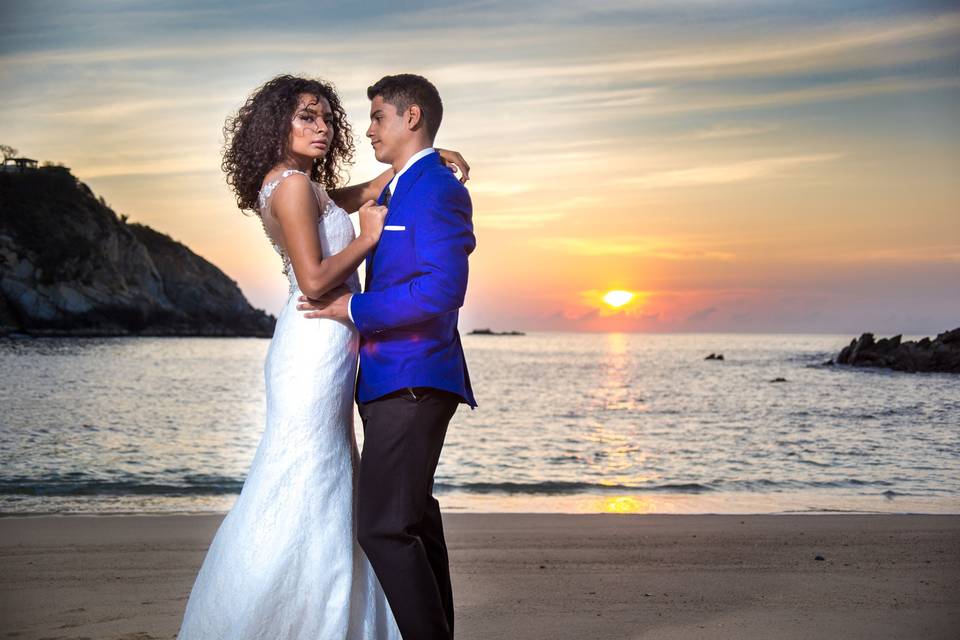 Su boda en la playa