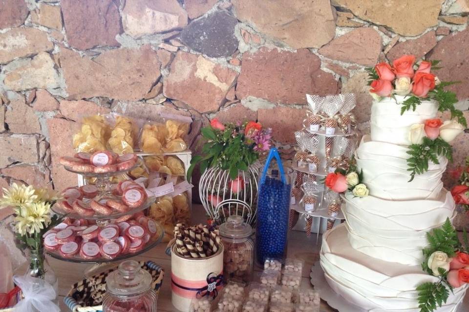 Mesa de dulces para boda