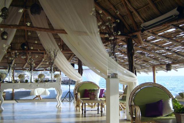 Recepcion para boda en palapa