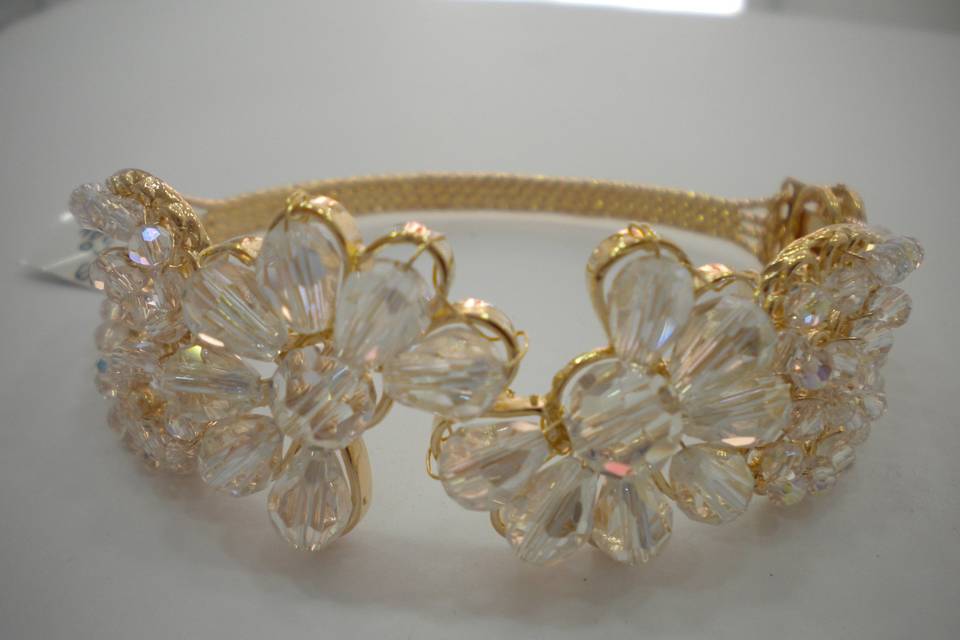 Brazalete cristal flor gota