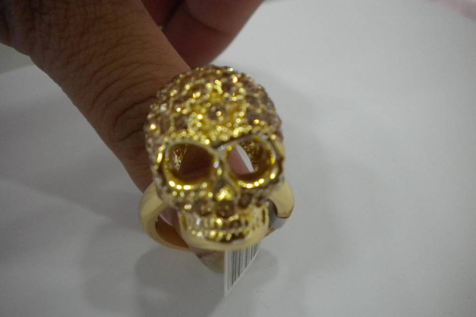 Anillo cristal con golfilled