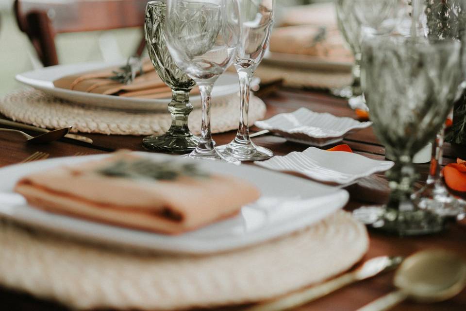 Boda  con detalles en coral