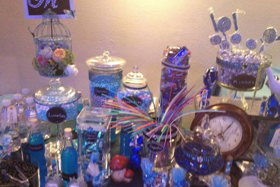 Mesa de dulces Blue