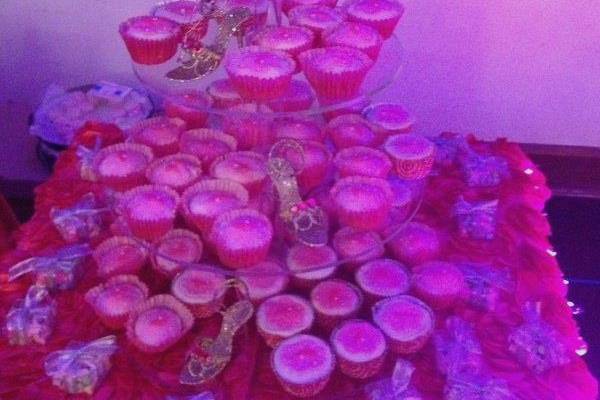 Mesa de dulces pink