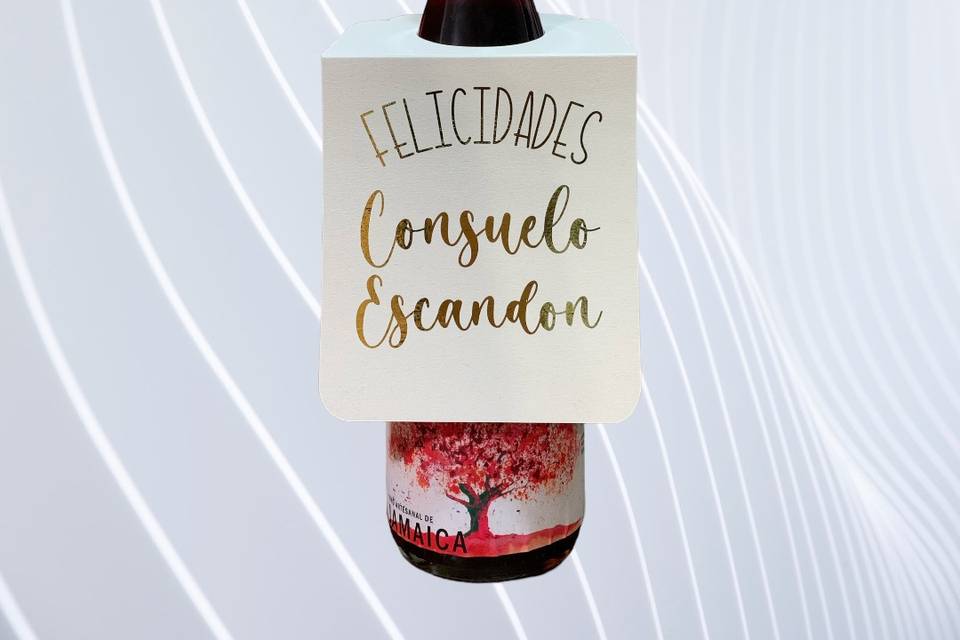 Tarjetas para botellas