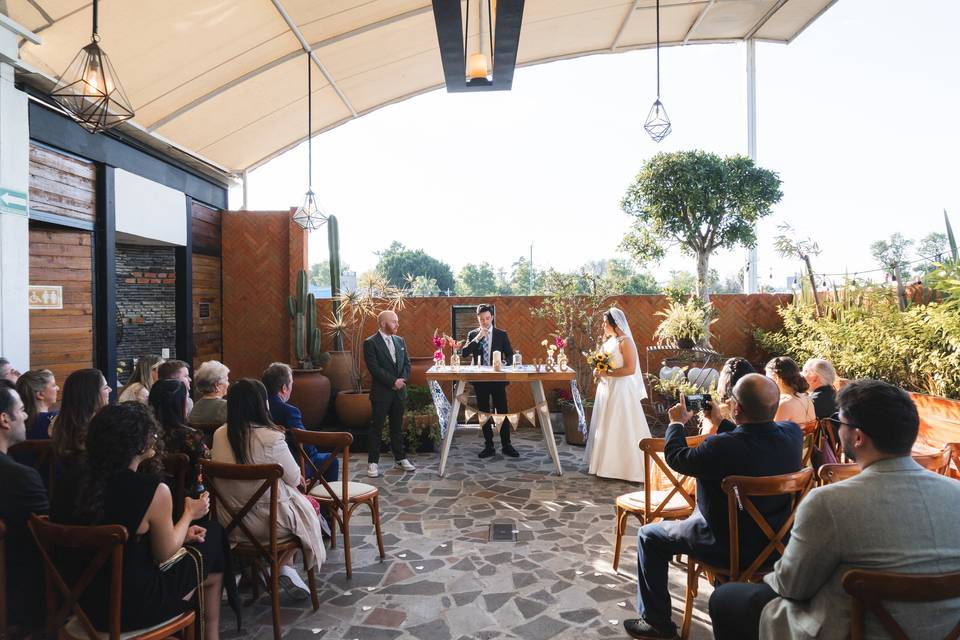 Ceremonia de boda en CDMX