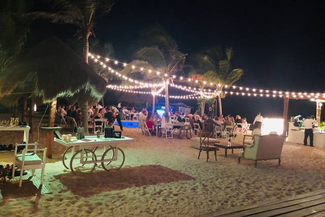 Recepción en playa gazebo