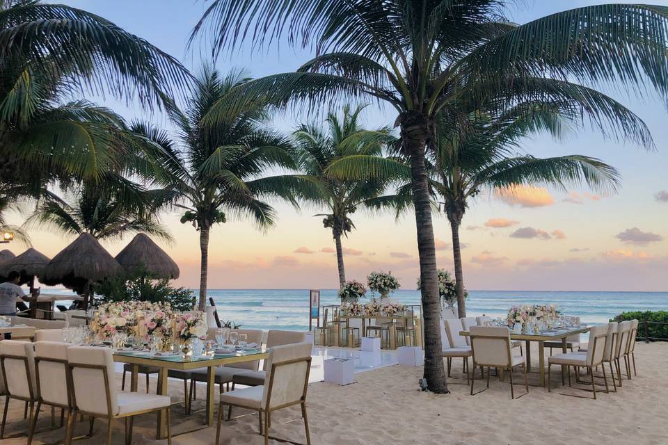 Recepción en playa gazebo