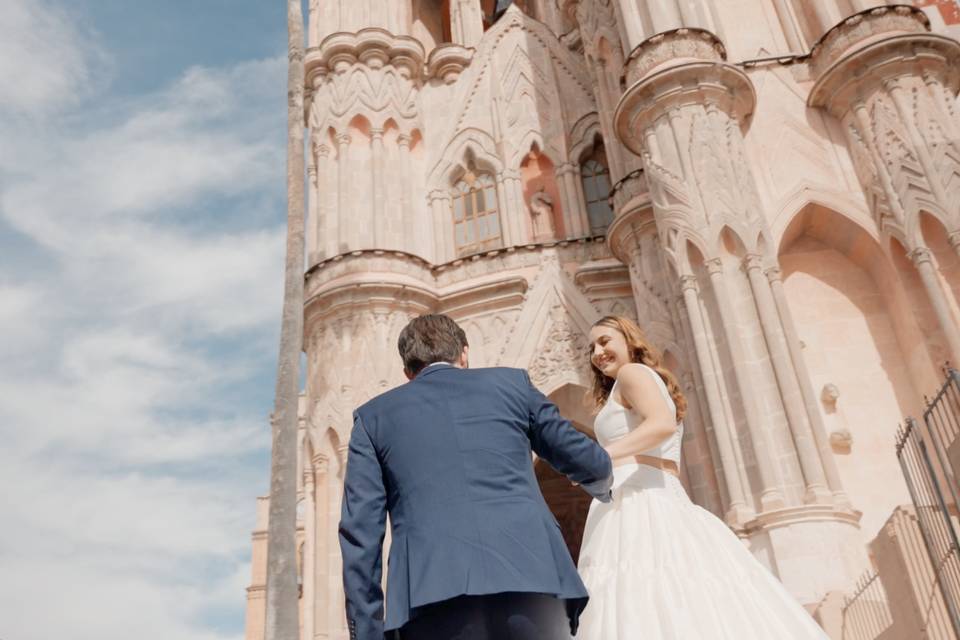 Grabación de momentos especiales durante el matrimonio