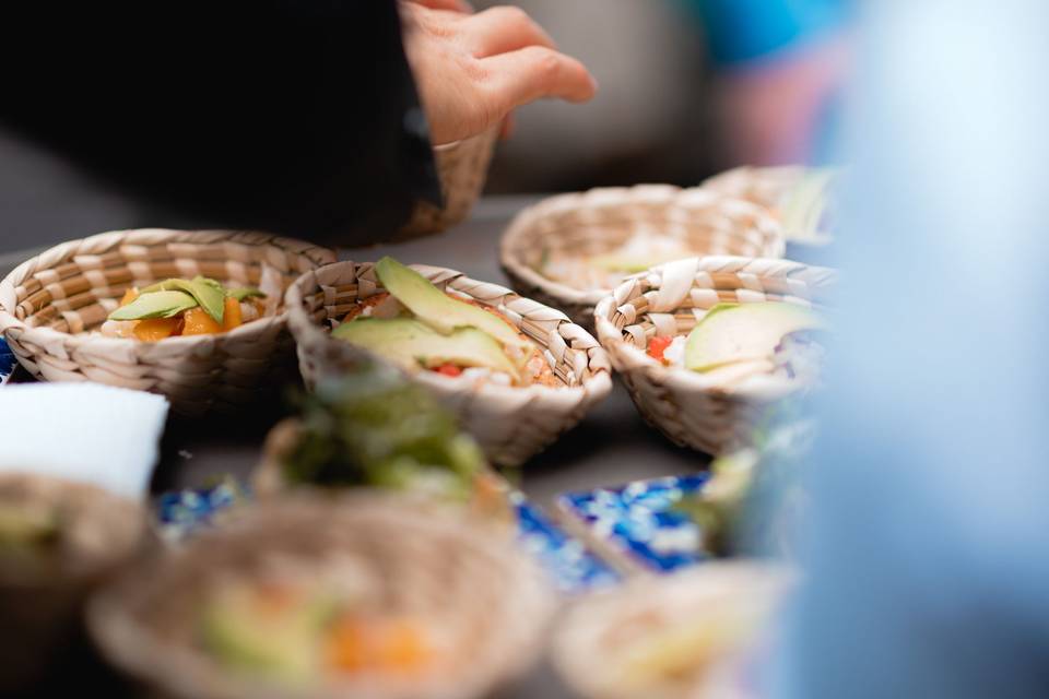 Tostadita de ceviche
