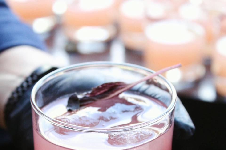 Coctel de sandía y albahaca