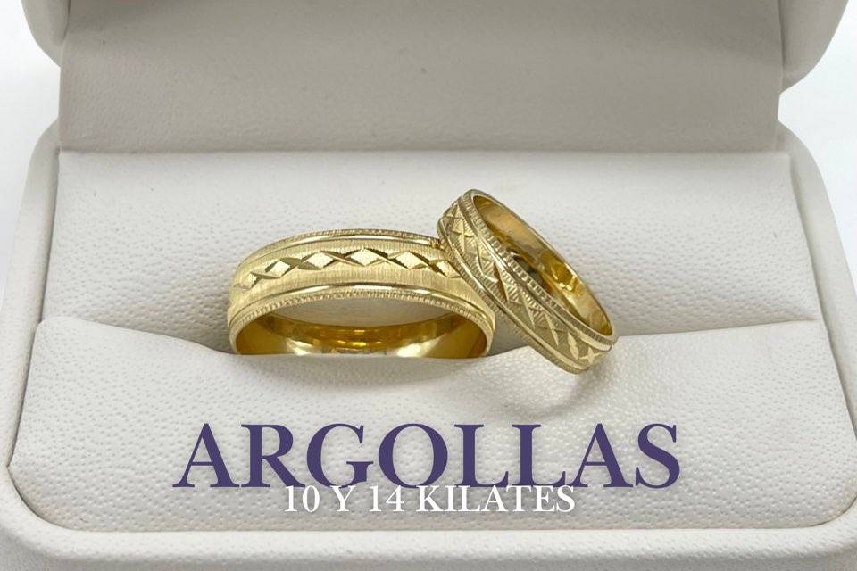 Argollas 10k y 14k