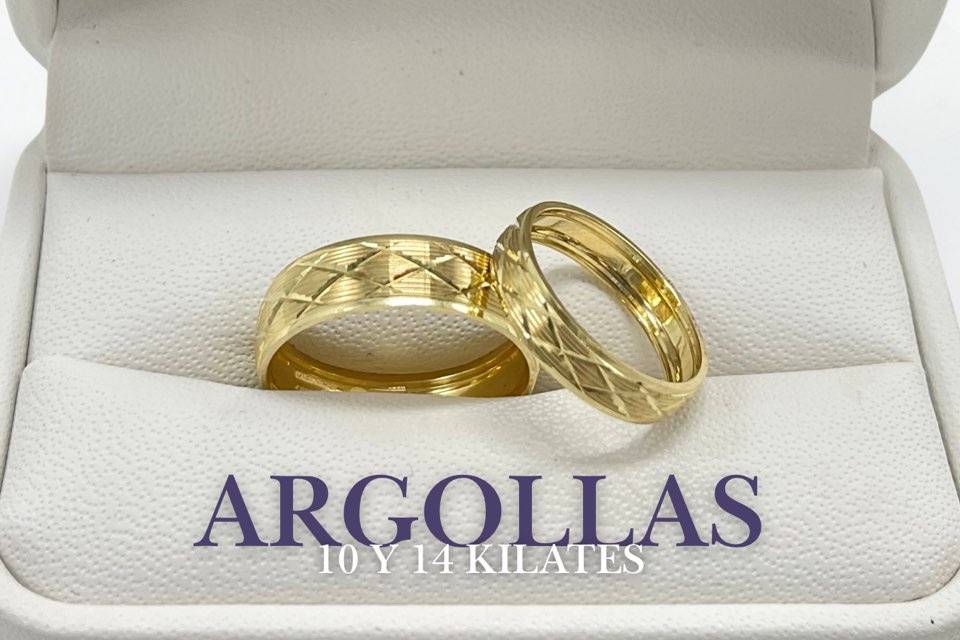 Argollas 10k y 14k