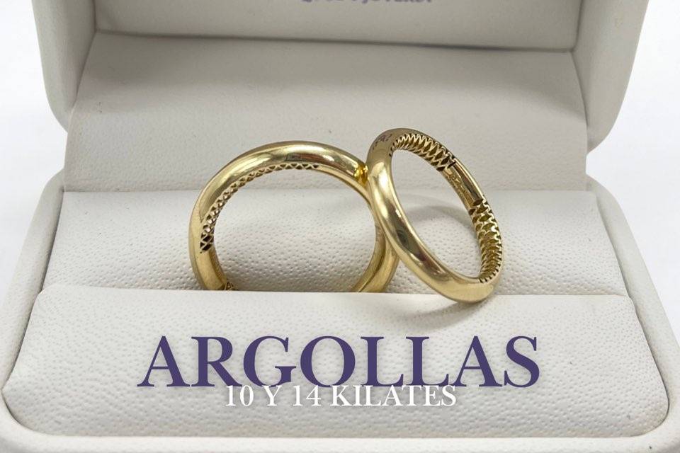 Argollas 10k y 14k