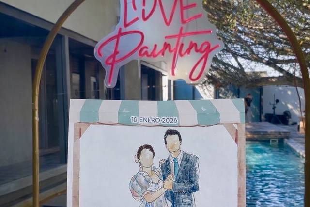 Live Painting en bodas