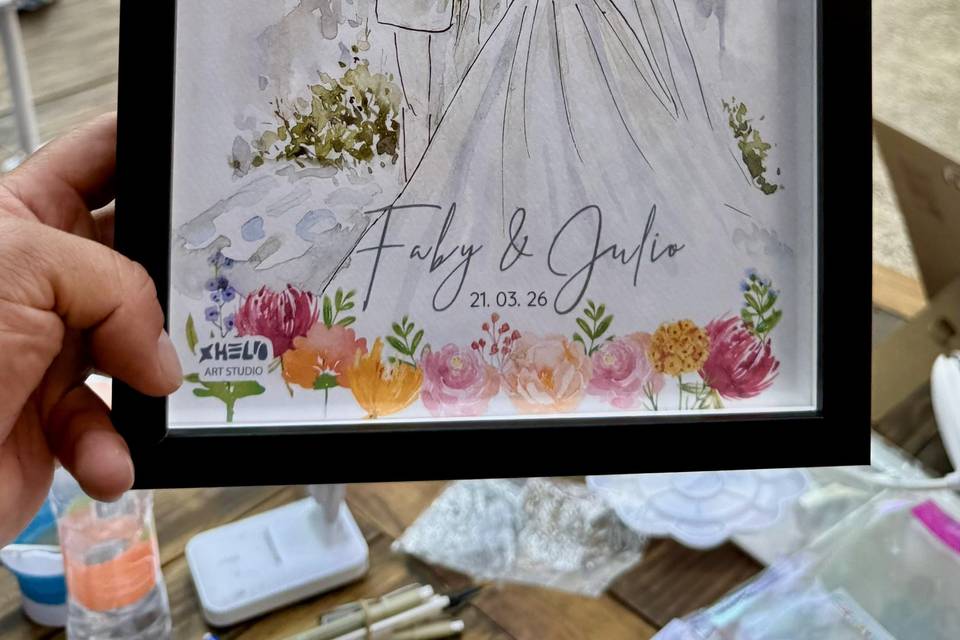 Cuadro de novios sketch