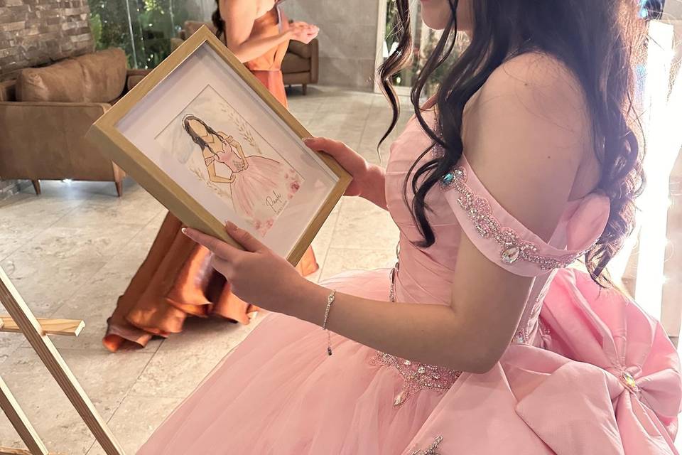 Xvañera con su retrato