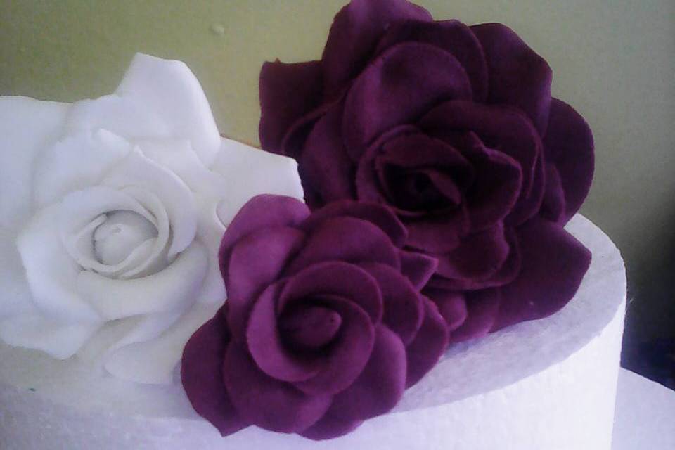 Rosas de fondant