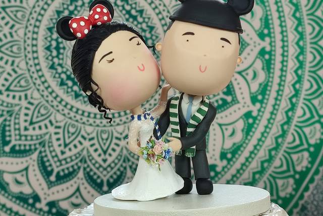 Novios en caricatura