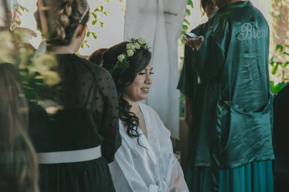 Maquillaje y peinado para novia