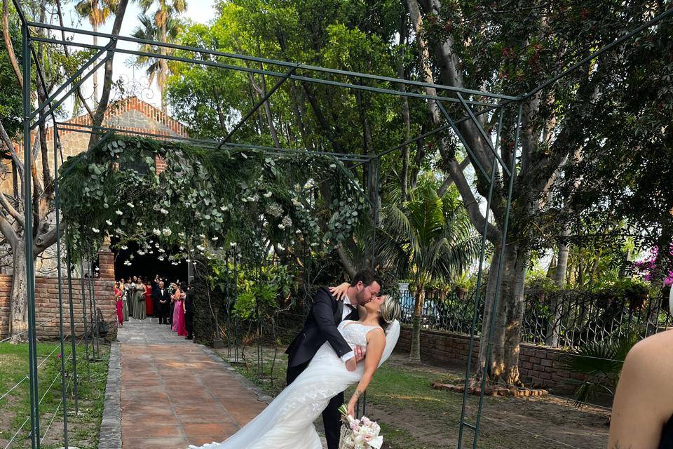 Su primera foto como esposos