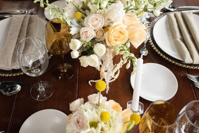 Centros de mesa con flores