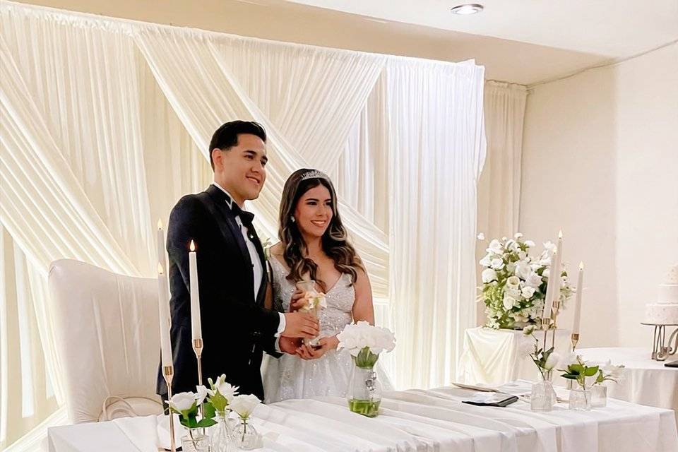 Backdrop + Mantel + Decoración