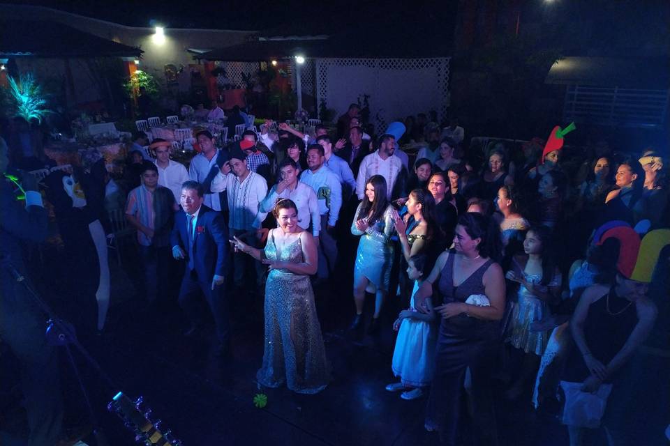 Ambiente con los novios