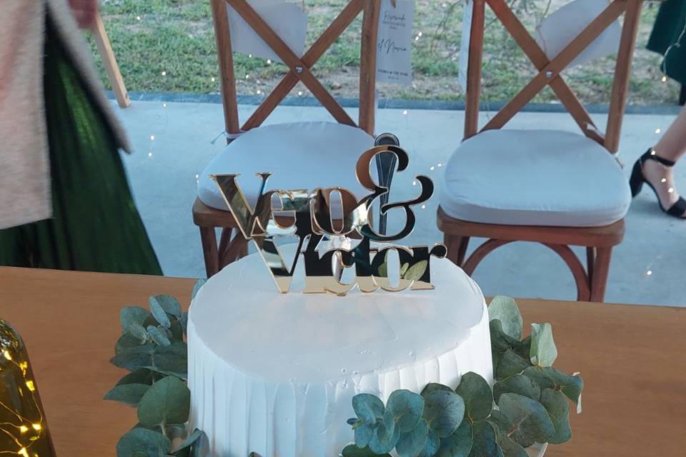 Cake topper adorno pastel