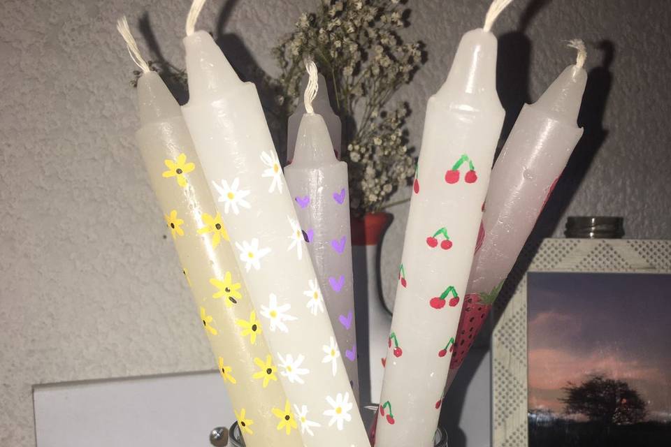 Velas con estampados