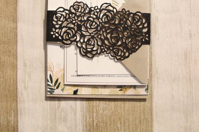 Invitación de boda corte láser