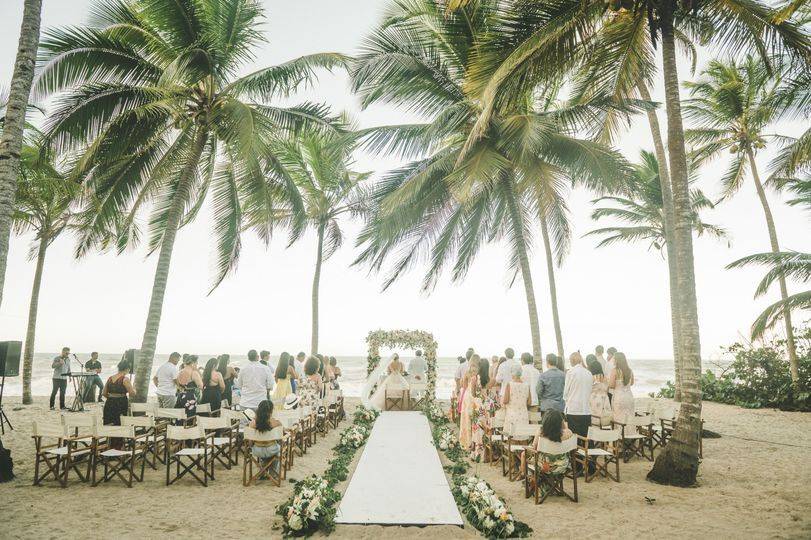 Romántica boda en la playa