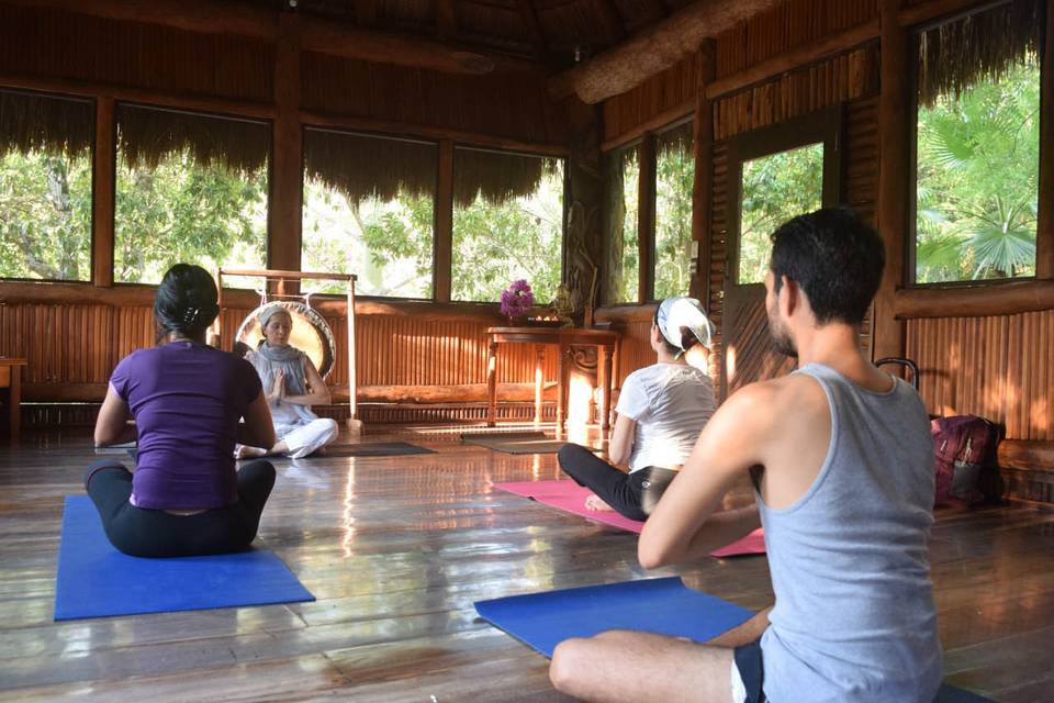 Yoga en medio de la selva