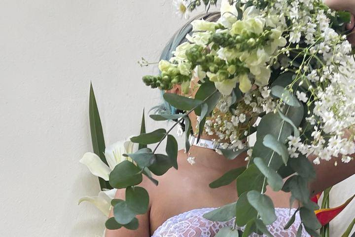Vestido romance con ligueros