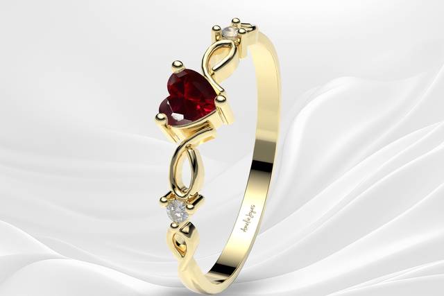 Anillo con rubi