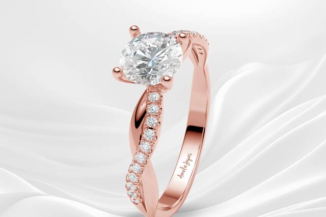 Anillo oro rosa