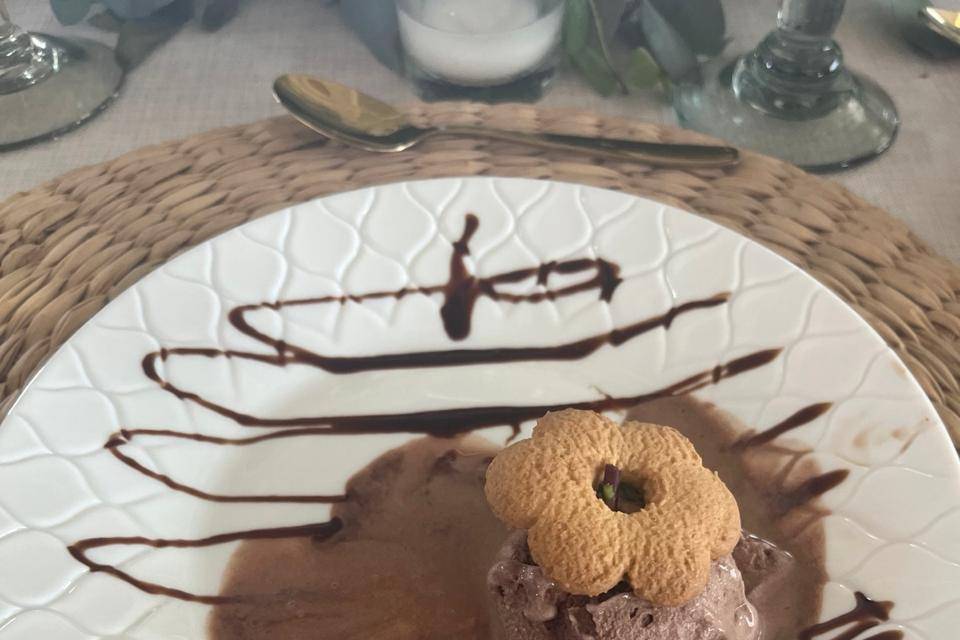 Helado de chocolate