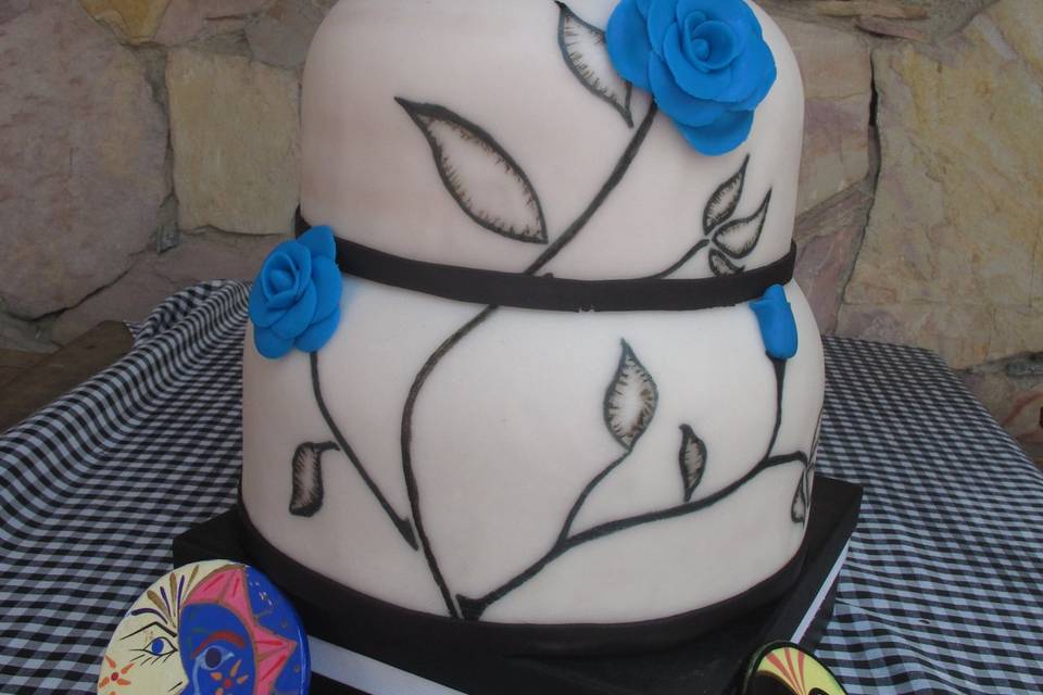 D&b cakes pastel boda