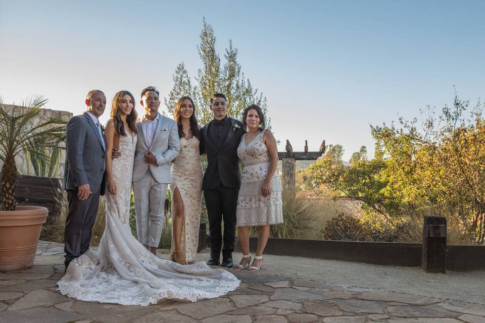 Foto con padres y hermana