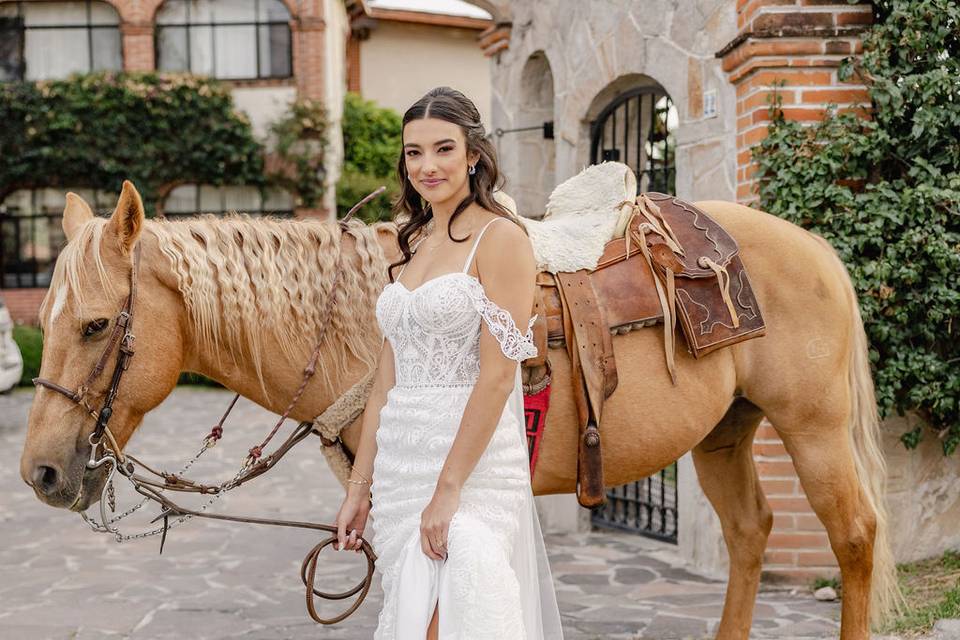 La hermosa novia