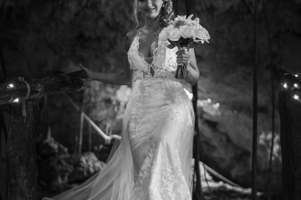 Novia llegando al altar
