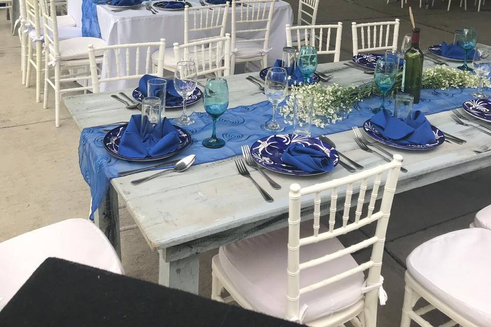 Boda en azul