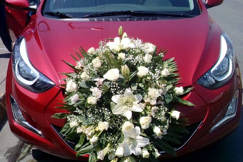 Adorno para auto de novios