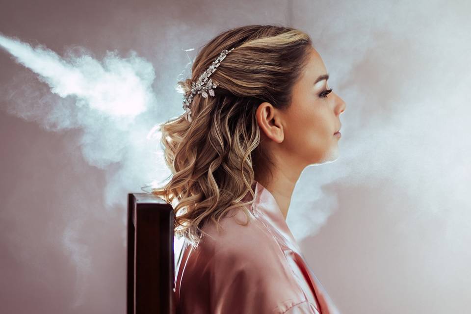 Novia de perfil