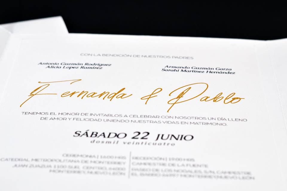 Invitación nupcial