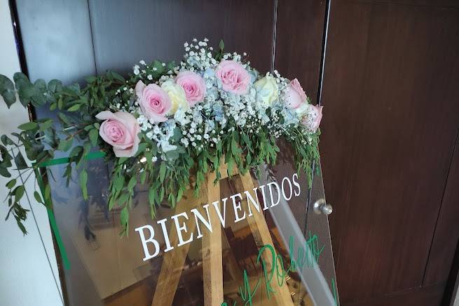 Letrero de bienvenida de boda