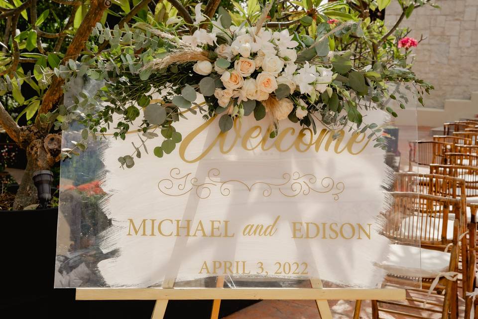 Letrero de BIenvenida