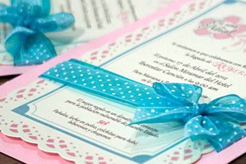 Invitaciones pastel