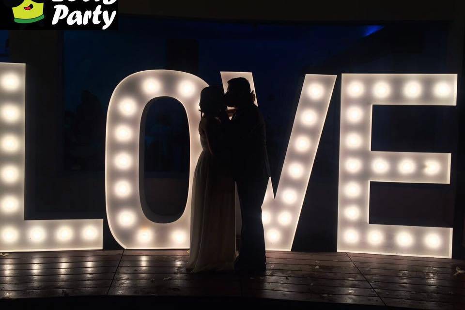 Letras gigantes para su boda